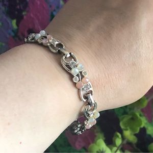 Vintage mid century Sarah Coventry pearl and stone bracelet
